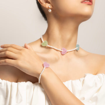 Gummy Pink Heart Bracelet